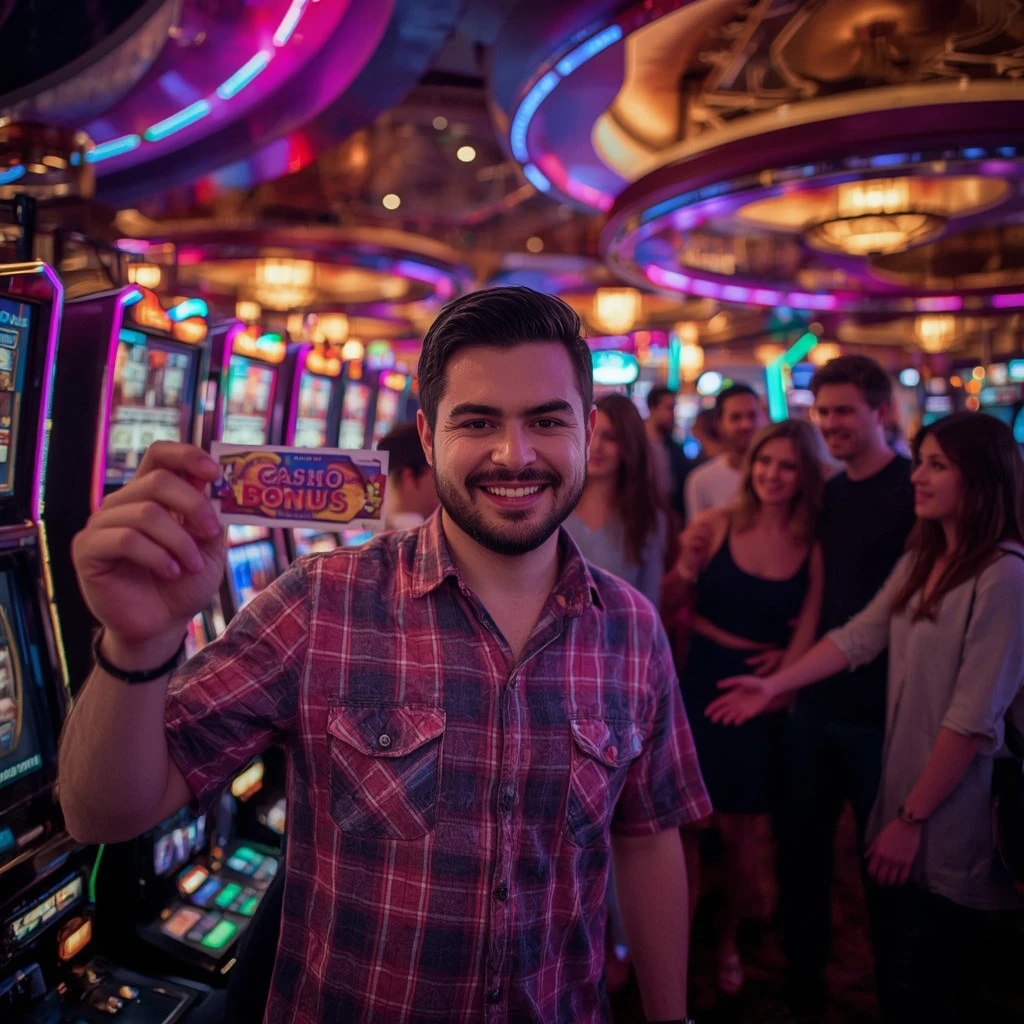 une personne tenant un bonus AVANTGARDE CASINO