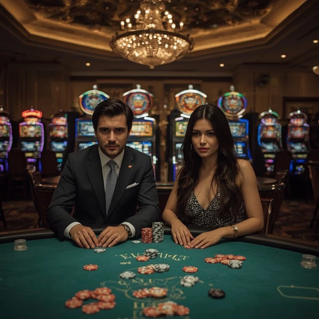 Deux joueurs de poker dans un AVANTGARDE CASINO